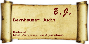 Bernhauser Judit névjegykártya