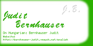 judit bernhauser business card